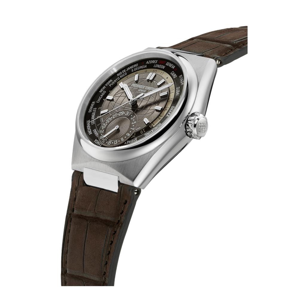 Highlife Worldtimer Manufacture 41mm - Brown on Leather Strap