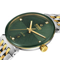 Florence Automatic Bi-Color Yellow Gold and Steel 39mm - Green on Bracelet