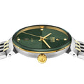Florence Automatic Bi-Color Yellow Gold and Steel 39mm - Green on Bracelet