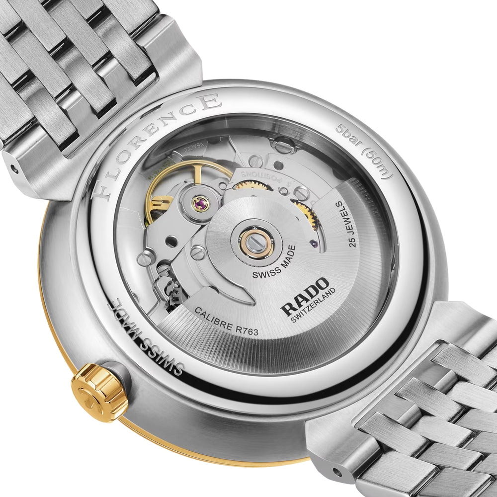 Florence Automatic Bi-Color Yellow Gold and Steel 39mm - Green on Bracelet