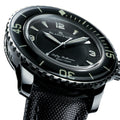 Fifty Fathoms Automatique Steel 45mm - Black on Sail-canvas Strap