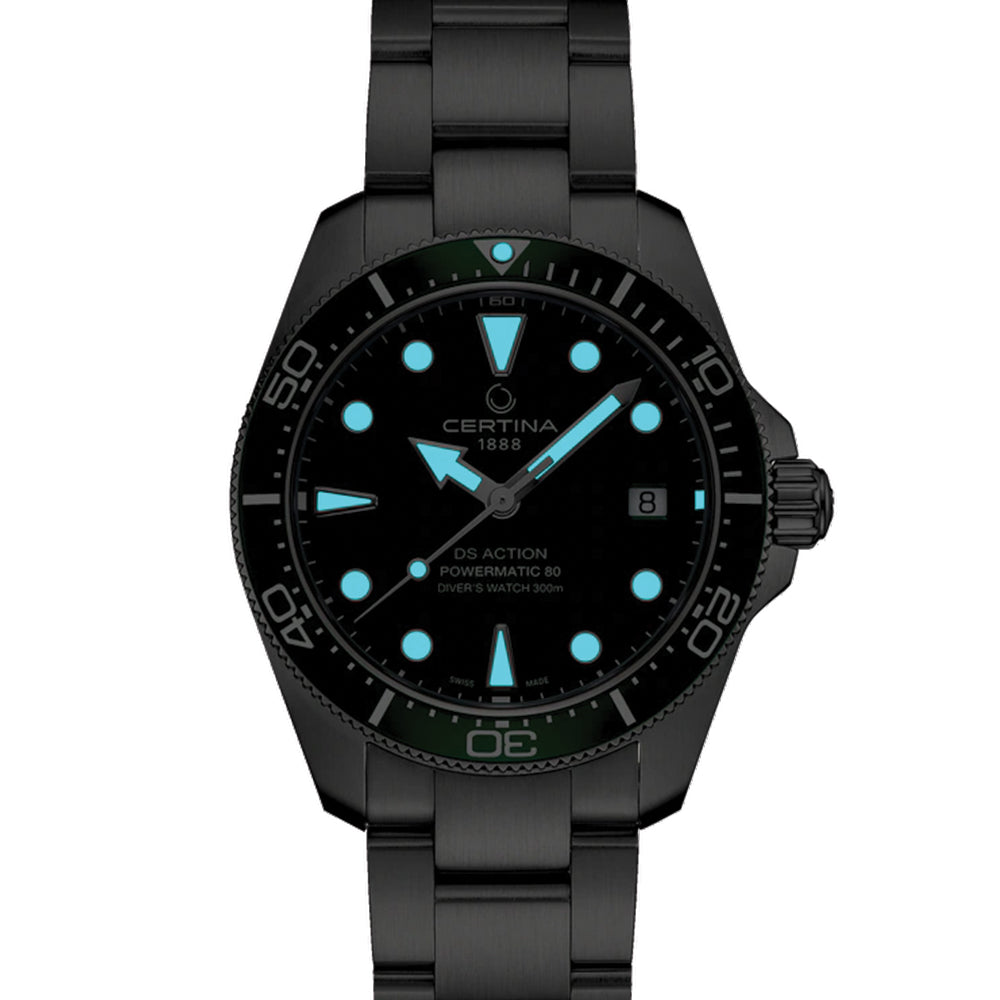 DS Action Diver New DS Concept Extreme Shock Resistance 38mm – Green on Bracelet