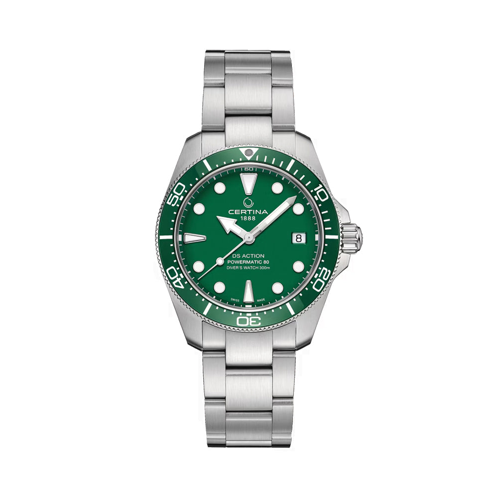 DS Action Diver New DS Concept Extreme Shock Resistance 38mm – Green on Bracelet