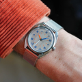Modul E Quartz 35mm - Brushed Rhodium on Bracelet