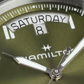 Khaki Field Auto 40mm - Green on Brown Leather Strap