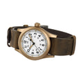 Khaki Field Mechanical Bronze 38mm - White on Leather Strap