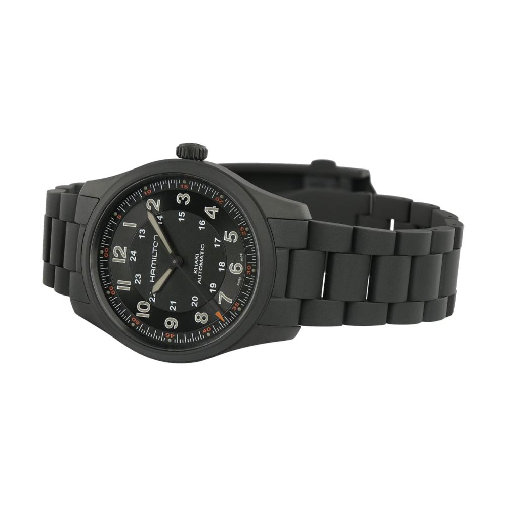 Khaki Field Titanium Auto 38mm - Black on Bracelet