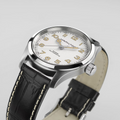 Khaki Field Murph 38mm - White on Leather Strap