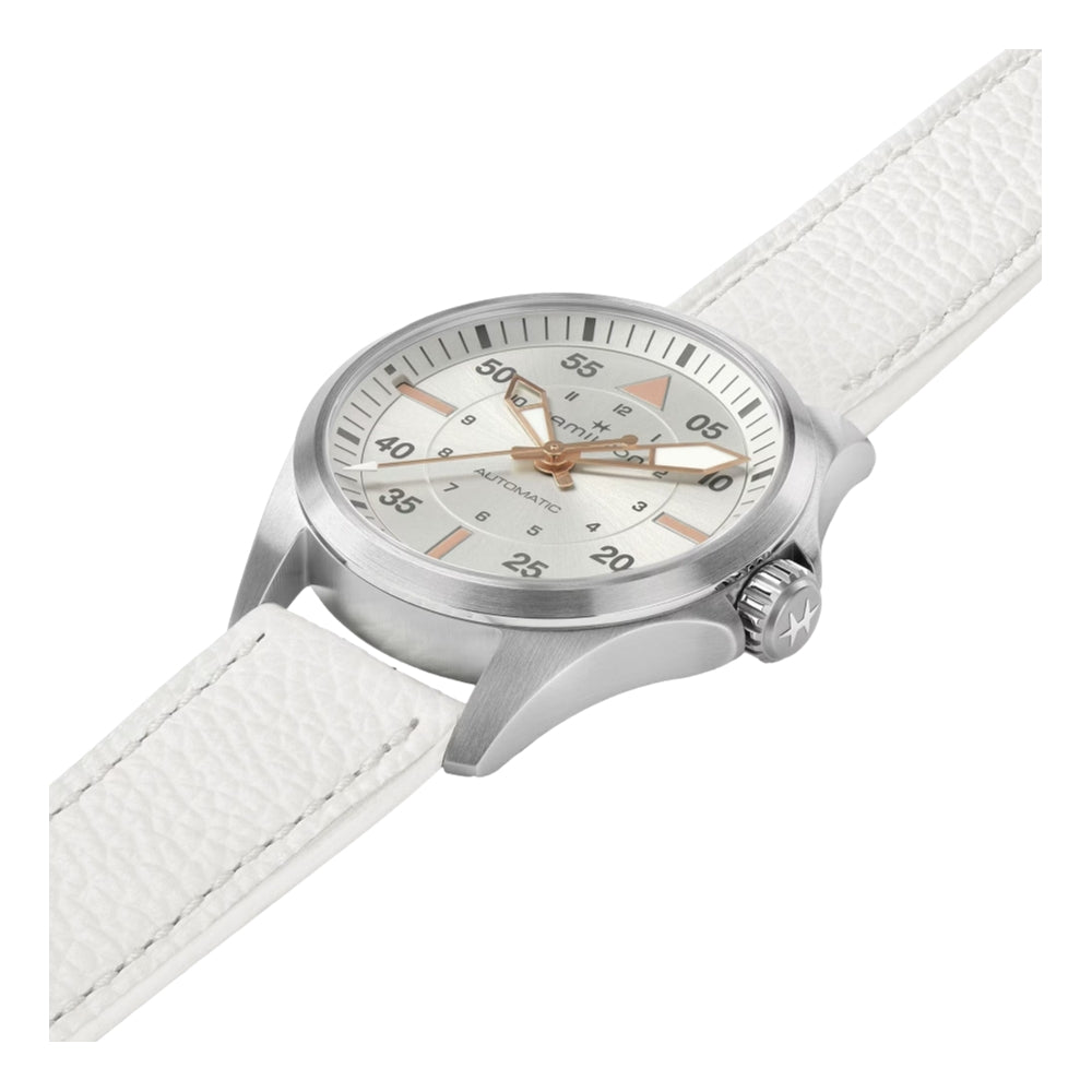 Pilot 36mm White Dial on White Strap