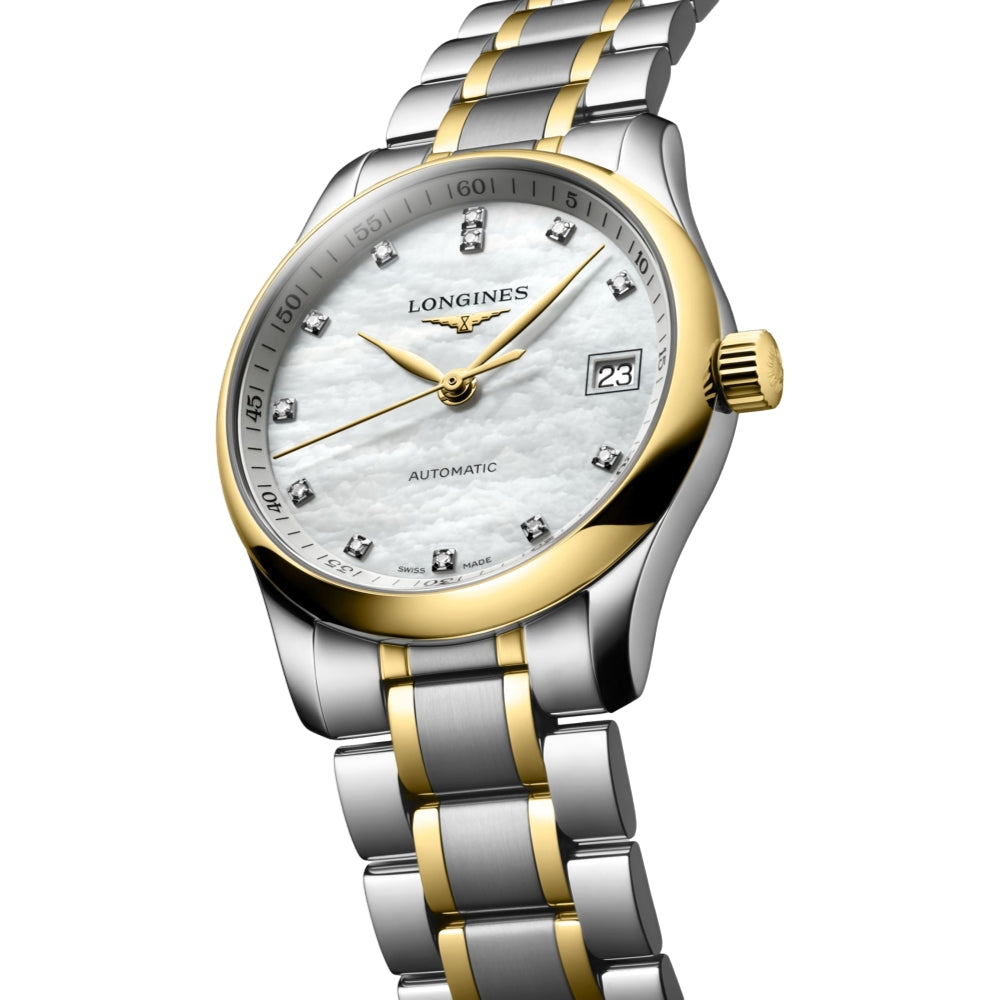Master Collection Two-Tone 34mm - White, Mother-Of-Pearl on Bracelet