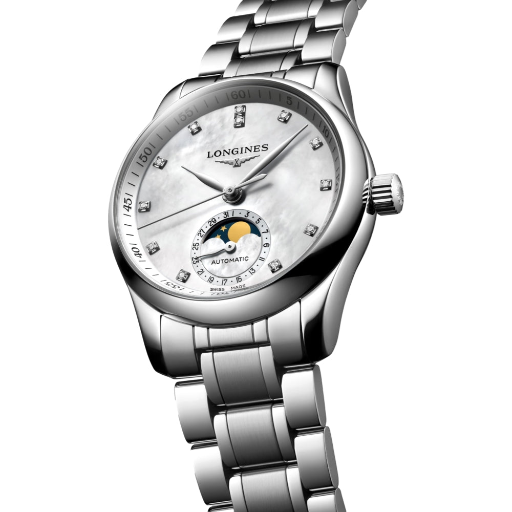 Master Collection Moonphase 34mm - White on Bracelet