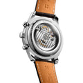 Master Collection Chronograph Moonphase 42mm - Silver on Leather Strap