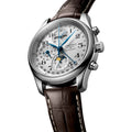 Master Collection Chronograph Moonphase 42mm - Silver on Leather Strap