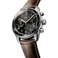Spirit Flyback 42mm - Black on Leather Strap