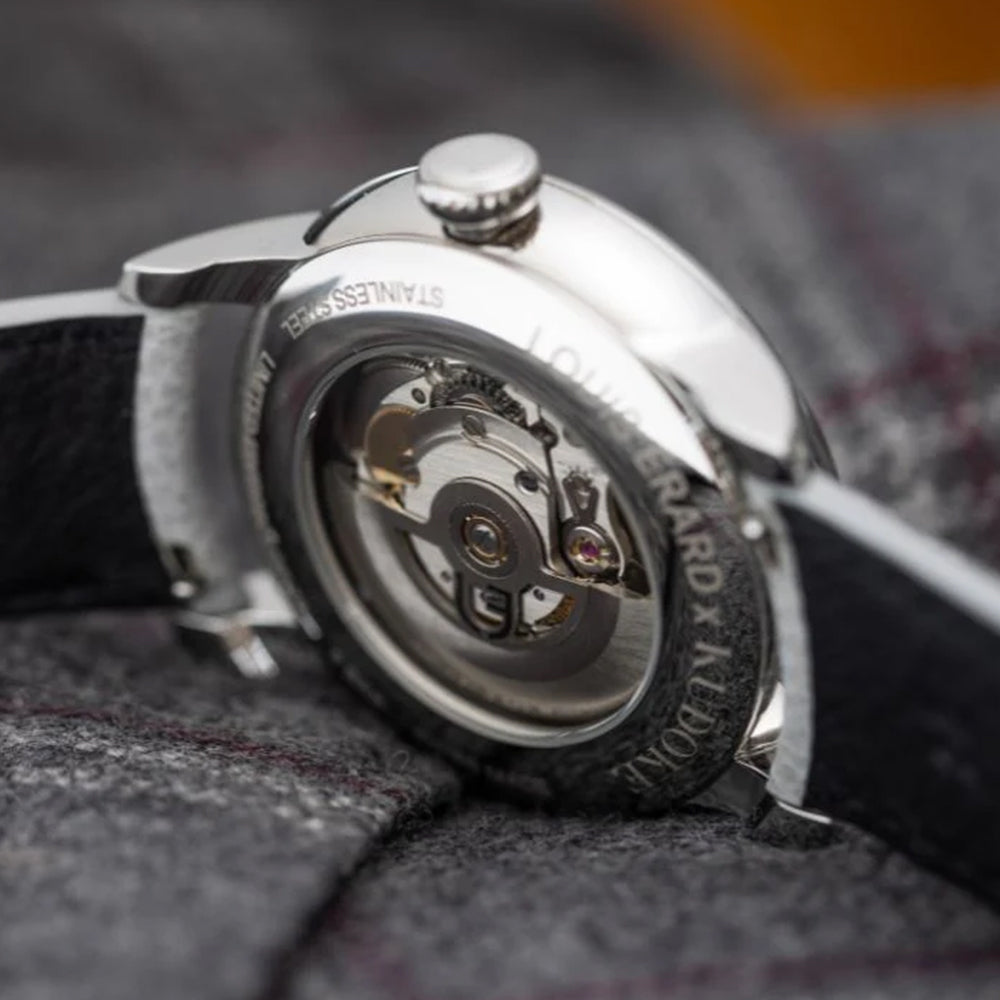 Louis Erard x KUDOKE Le Régulateur 42mm - White, Mother-of-Pearl on Leather Strap