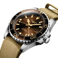 HydroConquest GMT 41mm - Brown on Fabric One Piece Strap