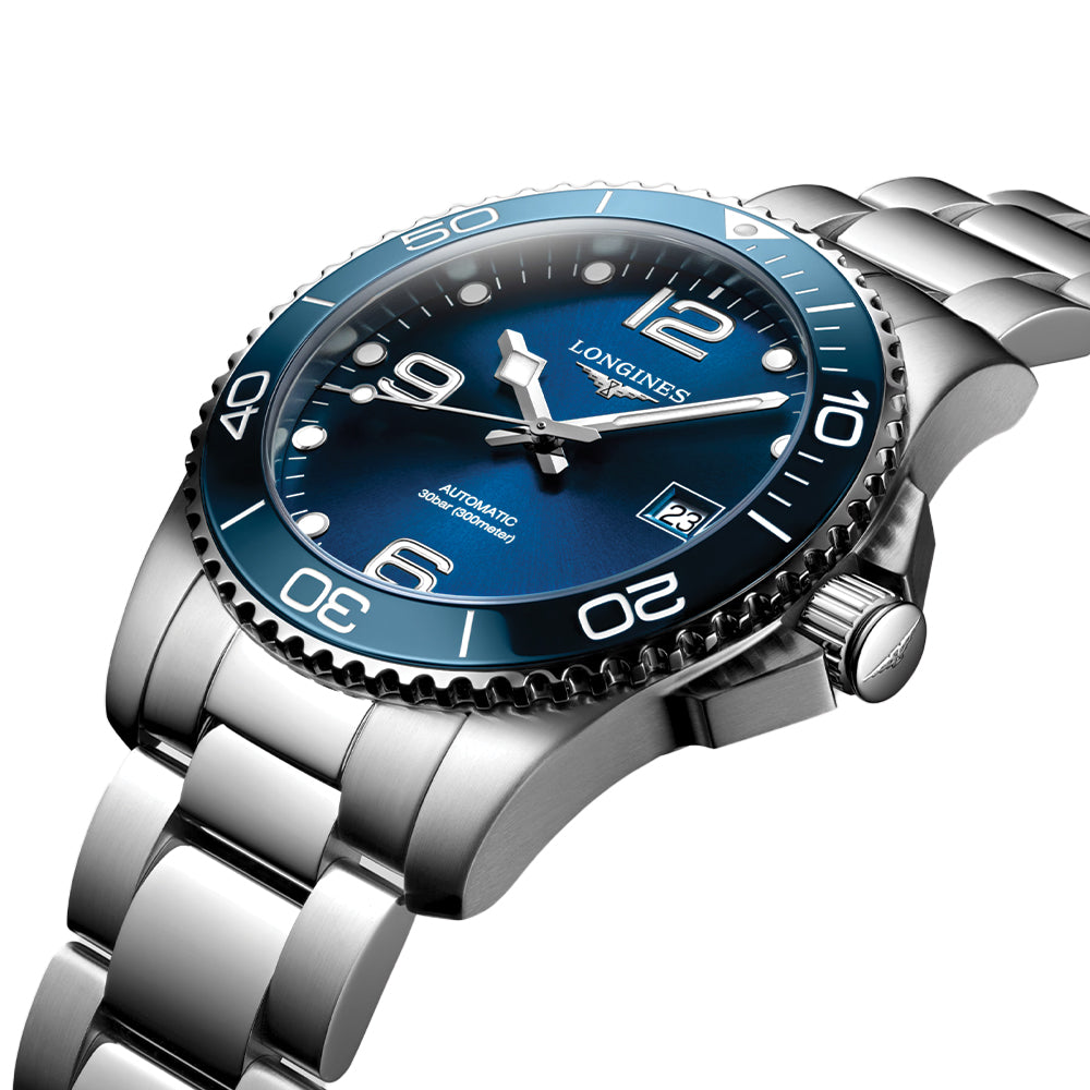 HydroConquest 41mm - Sunray Blue on Bracelet