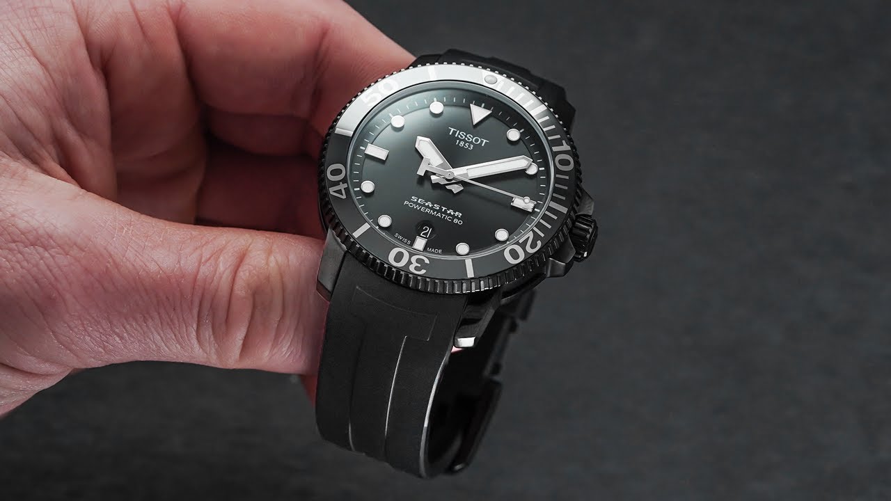 Seastar 1000 Powermatic 80 Black Dial Rubber Strap