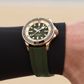 Superocean Automatic Bronze 42mm - Green on Rubber Strap