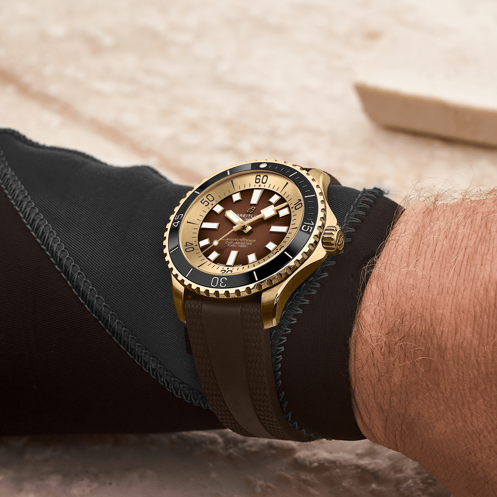 Superocean Automatic Bronze 44mm - Brown on Rubber Strap