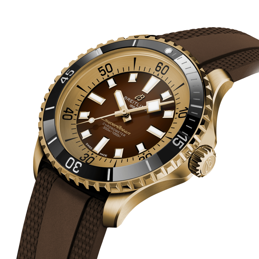 Superocean Automatic Bronze 44mm - Brown on Rubber Strap