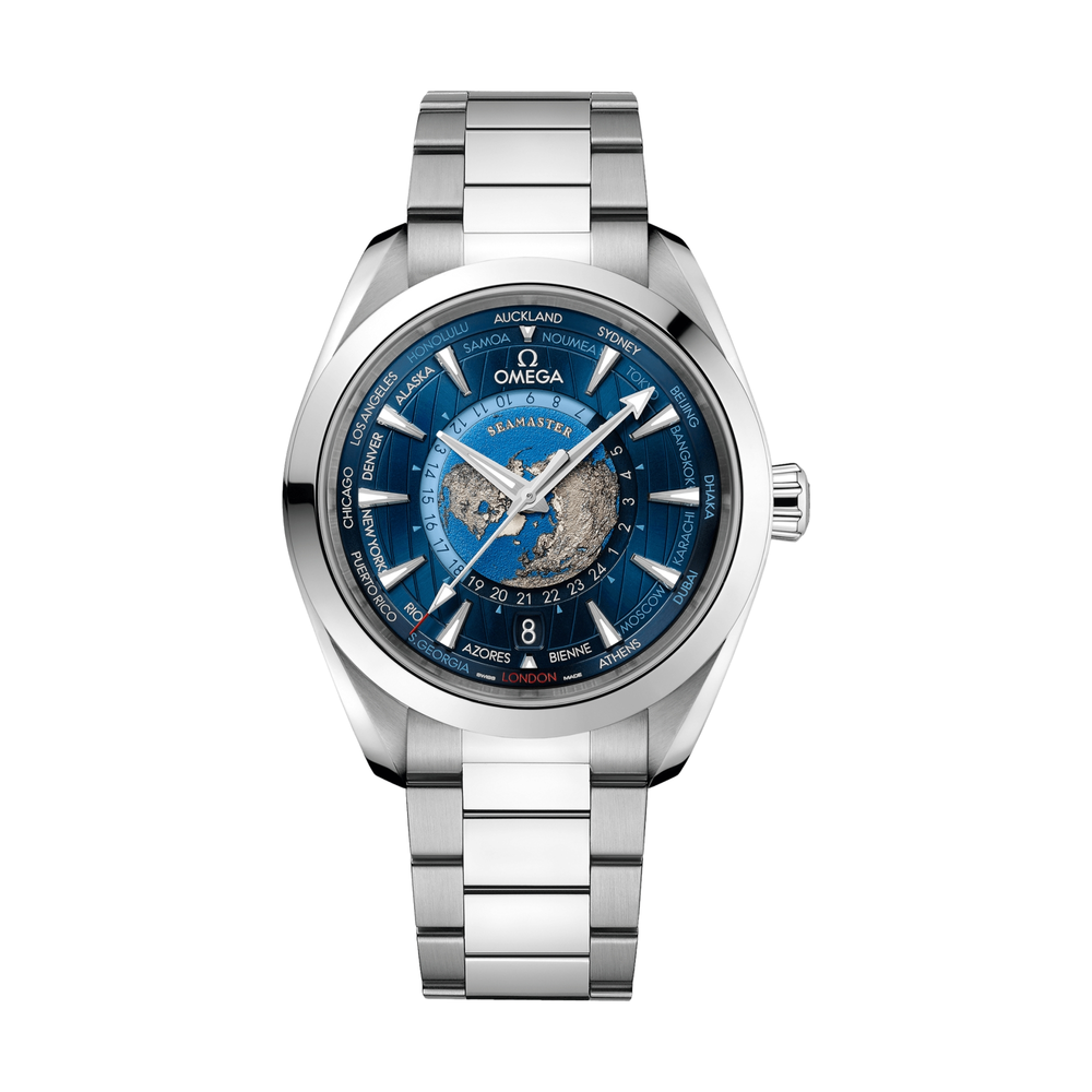 Seamaster Aqua Terra 150M GMT Worldtimer 43mm - Blue on Bracelet