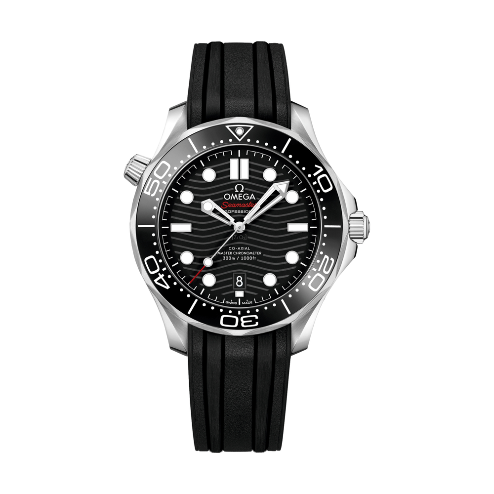 Seamaster Diver 300M 42mm - Black on Rubber Strap