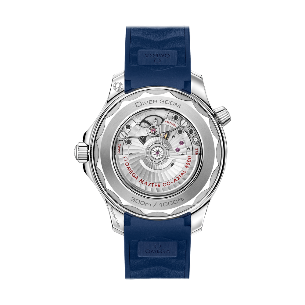 Seamaster Diver 300M 42mm - Grey Dial w/ Blue Bezel on Rubber Strap