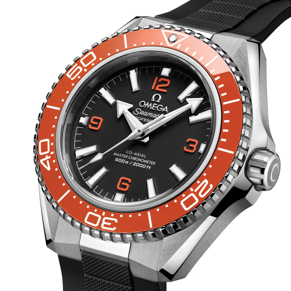 Seamaster Planet Ocean 600M 42mm - Black and Orange on Black Rubber Strap