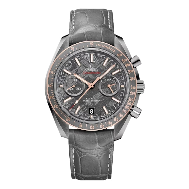 Speedmaster Dark Side Of The Moon Chronograph 44.25mm - Meteorite on Leather Strap
