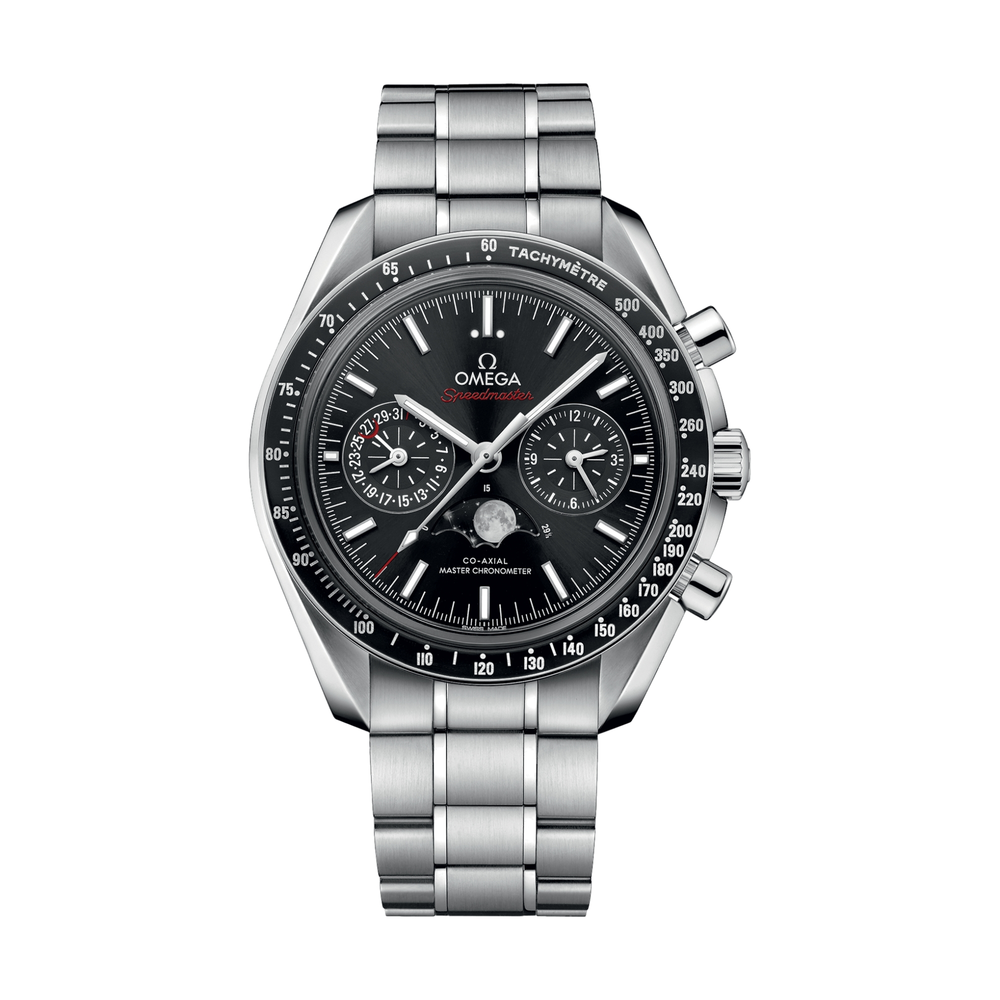 Speedmaster Moonphase Chronograph 44.25mm - Black on Bracelet