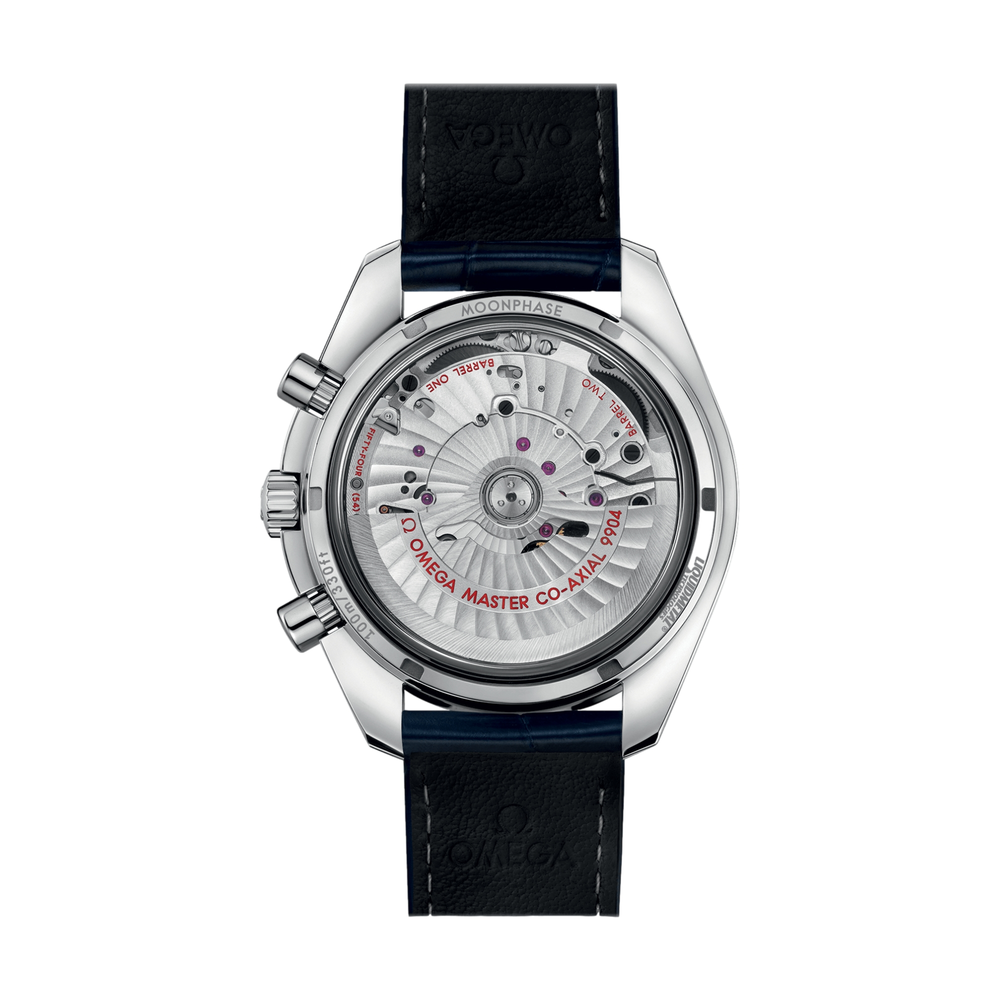 Speedmaster Moonphase Moonphase Chronograph 44.25mm - Blue on Leather Strap