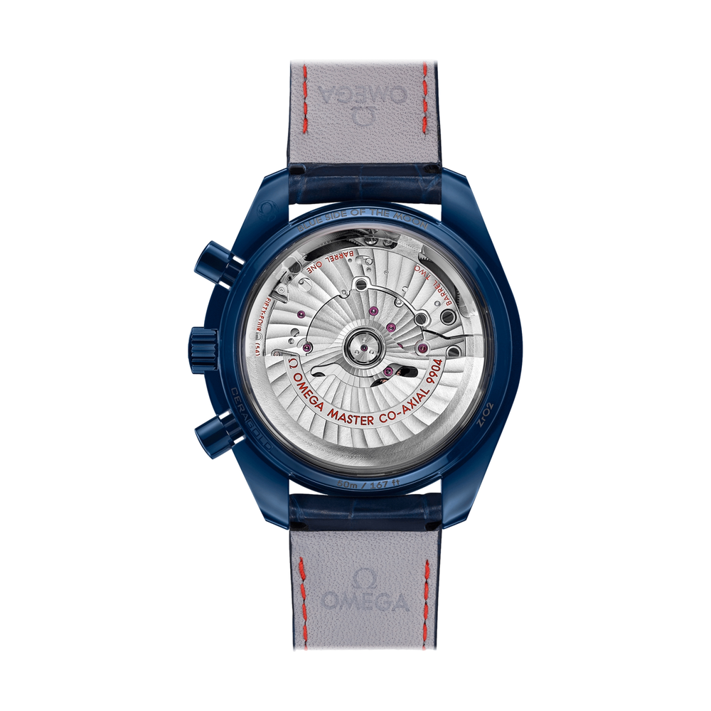 Speedmaster Moonphase "Blue Side Of The Moon" Chronograph Ceramic 44.25mm - Blue on Leather Strap