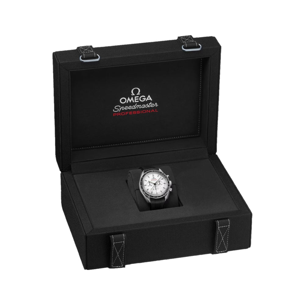 Speedmaster Moonwatch Professional Chronograph Sapphire 42mm - White on Rubber Strap