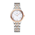 De Ville Prestige Quartz Steel and Sedna Gold 30mm - White, Mother-of-Pearl on Bracelet