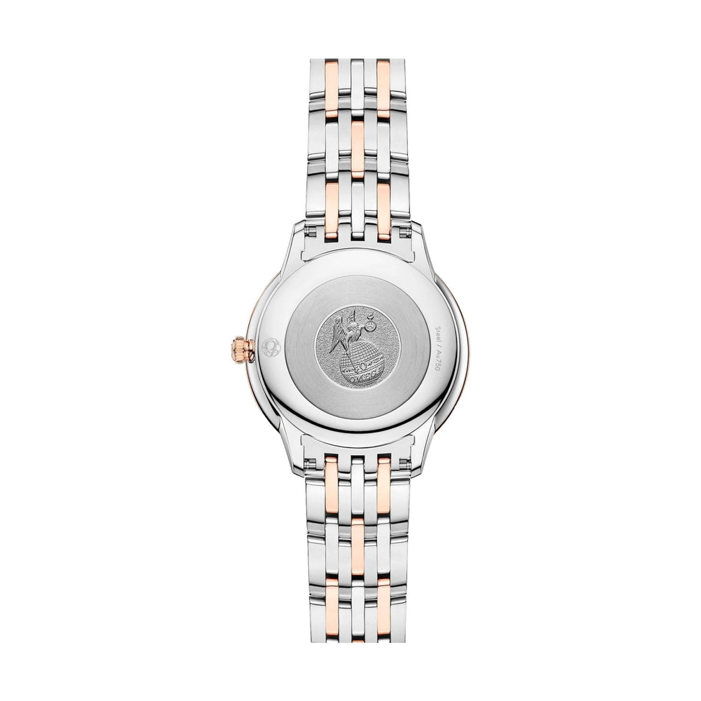 De Ville Prestige Quartz Steel and Sedna Gold 30mm - White, Mother-of-Pearl on Bracelet