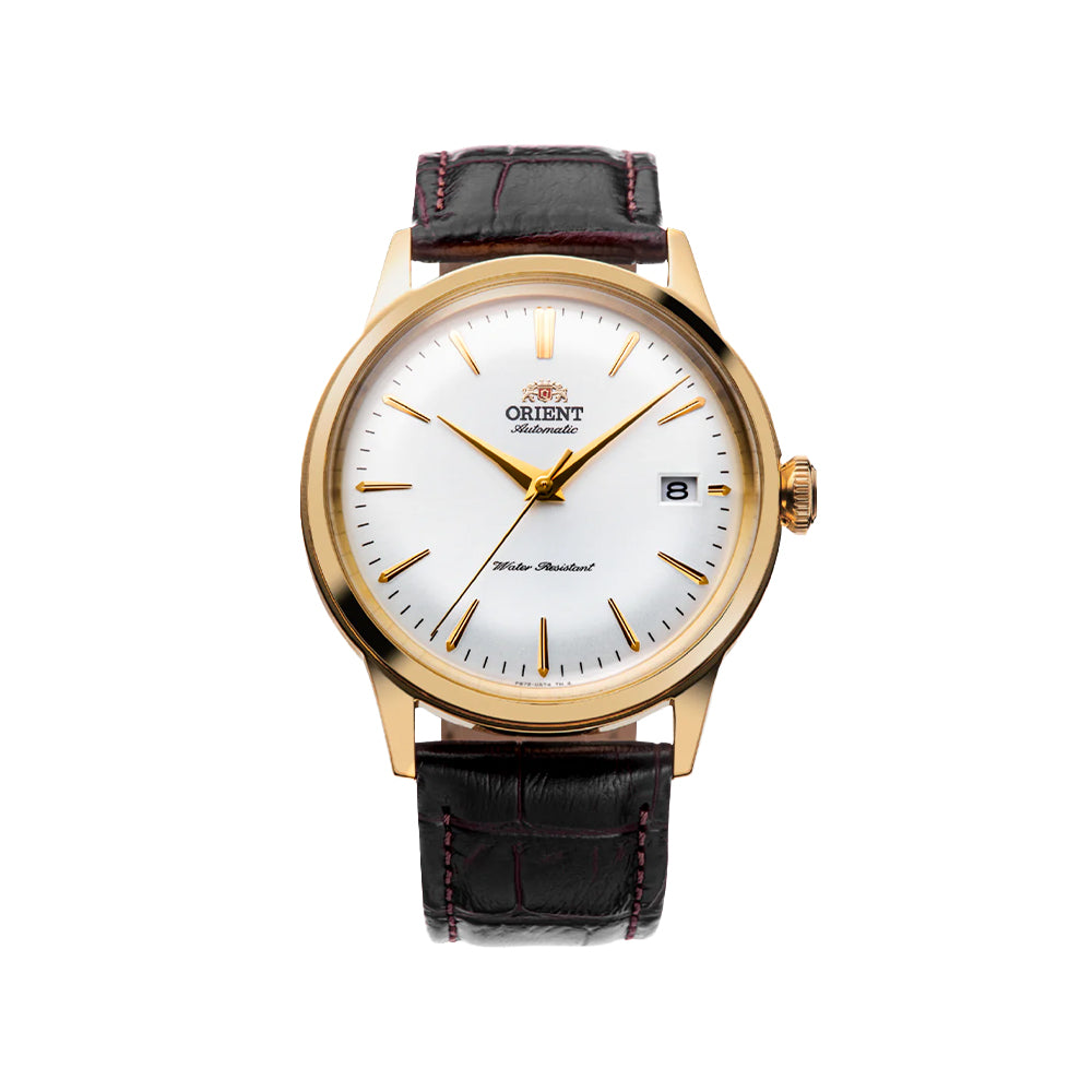 Bambino Version 7 Gold-Tone 38mm (2024 Update) - White on Leather Strap