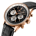 Navitimer B01 Chronograph 18k Red Gold 43mm - Black on Leather Strap