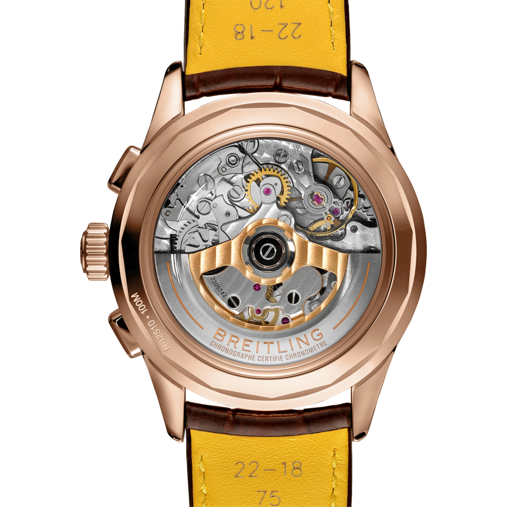 Premier B25 Datora 18k Red Gold 42mm - Ivory on Leather Strap