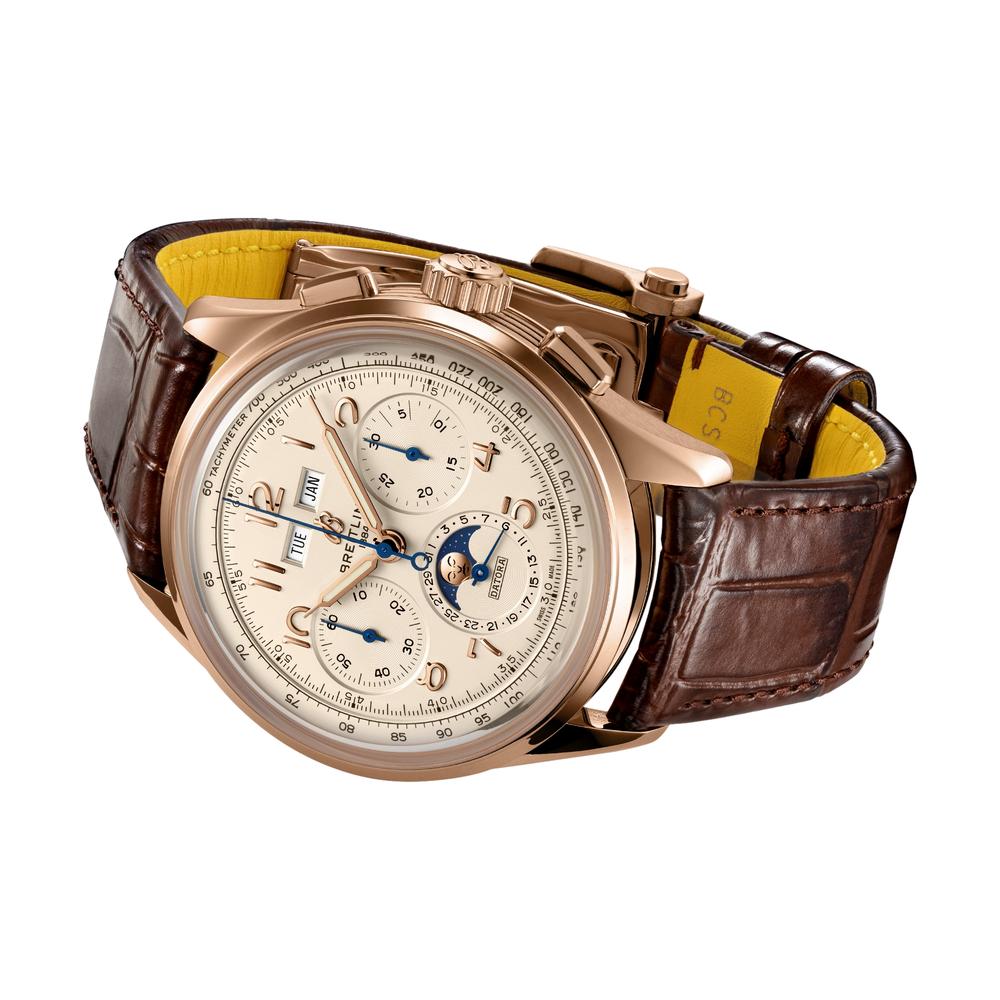 Premier B25 Datora 18k Red Gold 42mm - Ivory on Leather Strap