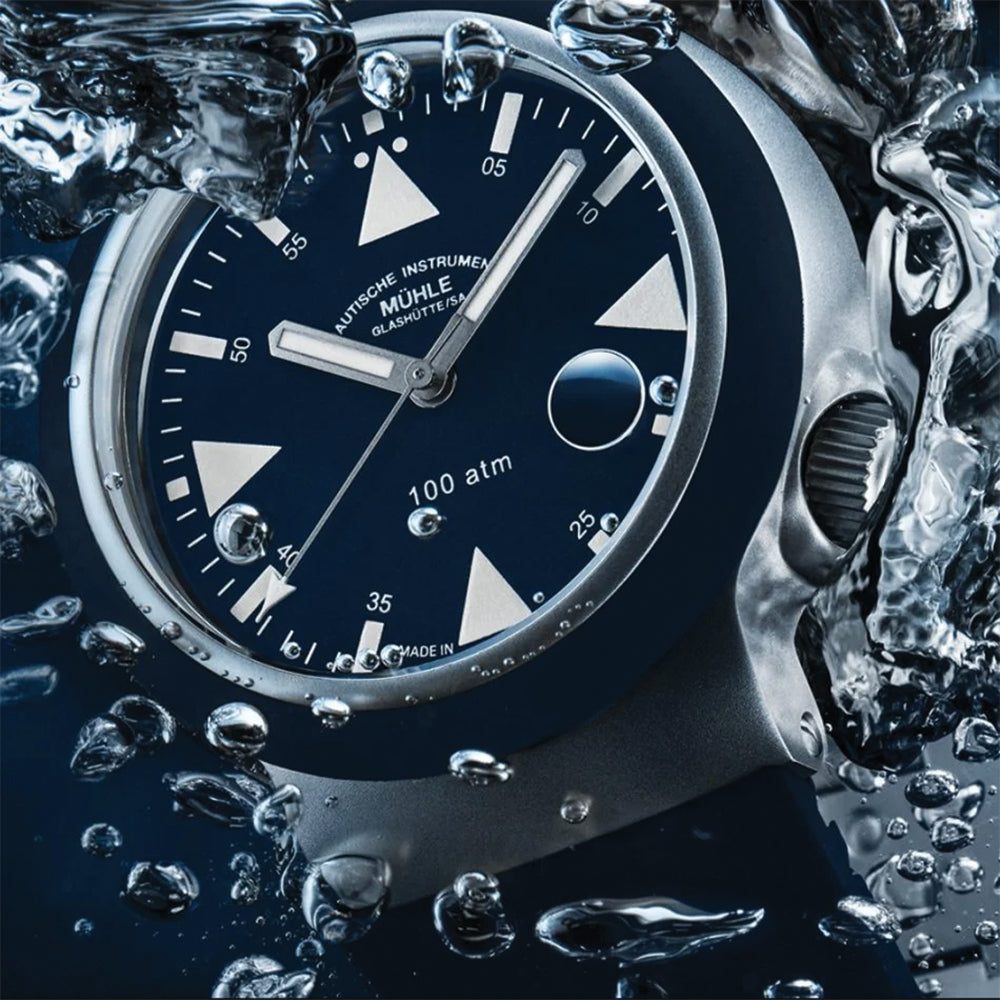 SAR Rescue Timer Automatic 42mm - Nautic Blue on Rubber Strap