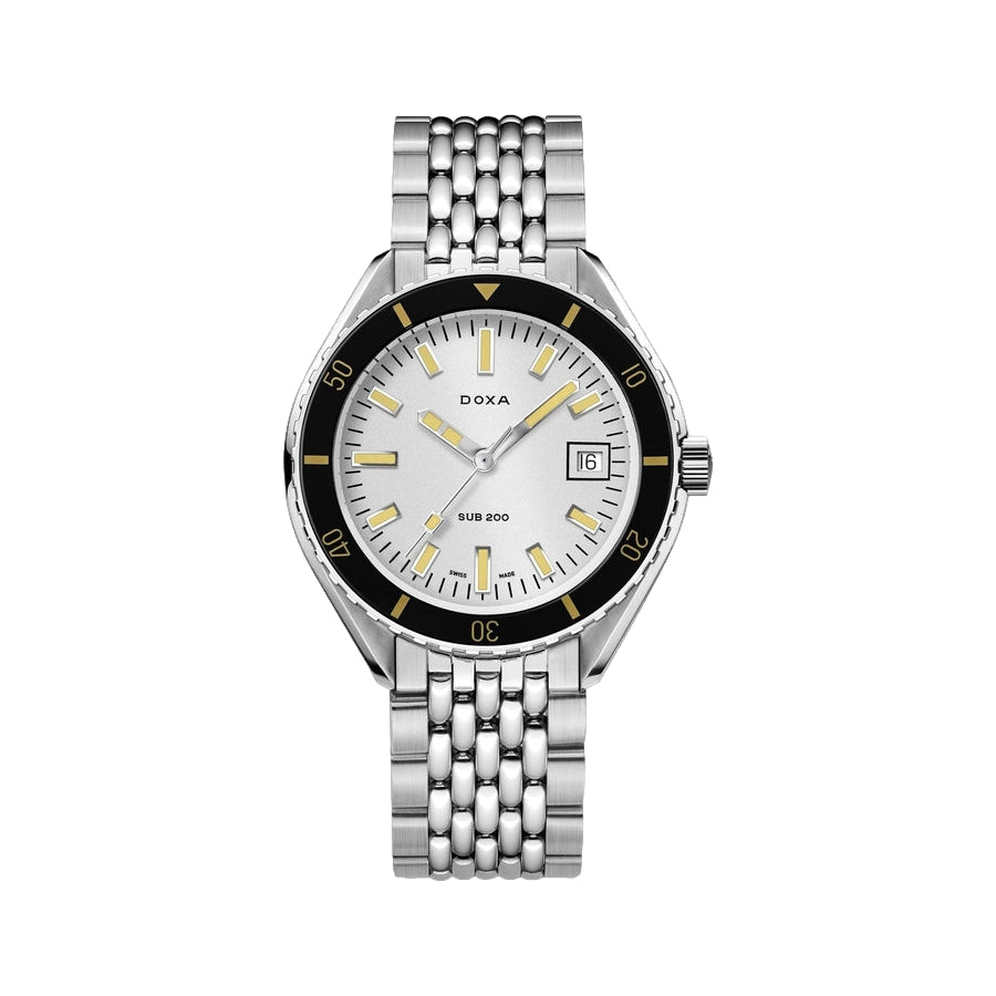 SUB 200 Searambler Sapphire Inlay Bezel 42mm - Silver on Bracelet