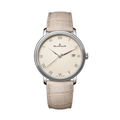Villeret Ultraplate 38mm - Gold-Toned Opaline on Leather Strap
