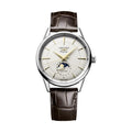 Flagship Heritage Moonphase 38.5mm - Silvered Opaline on Leather Strap