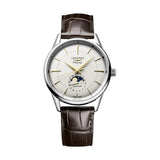 Flagship Heritage Moonphase 38.5mm - Silvered Opaline on Leather Strap