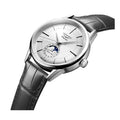 Flagship Heritage Moonphase 38.5mm - Sunray Silver on Leather Strap