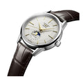 Flagship Heritage Moonphase 38.5mm - Silvered Opaline on Leather Strap