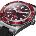 Black Bay 58 39mm - Burgundy on Rubber Strap