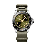 HydroConquest GMT 41mm - Green on Fabric One Piece Strap