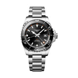 HydroConquest GMT 41mm - Black on Bracelet